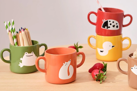 Asa mugs avec hanses : coccinnelle, canard, renard, grenouille