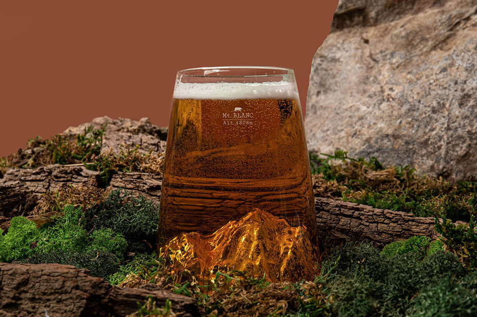 Verre design Mont Blanc