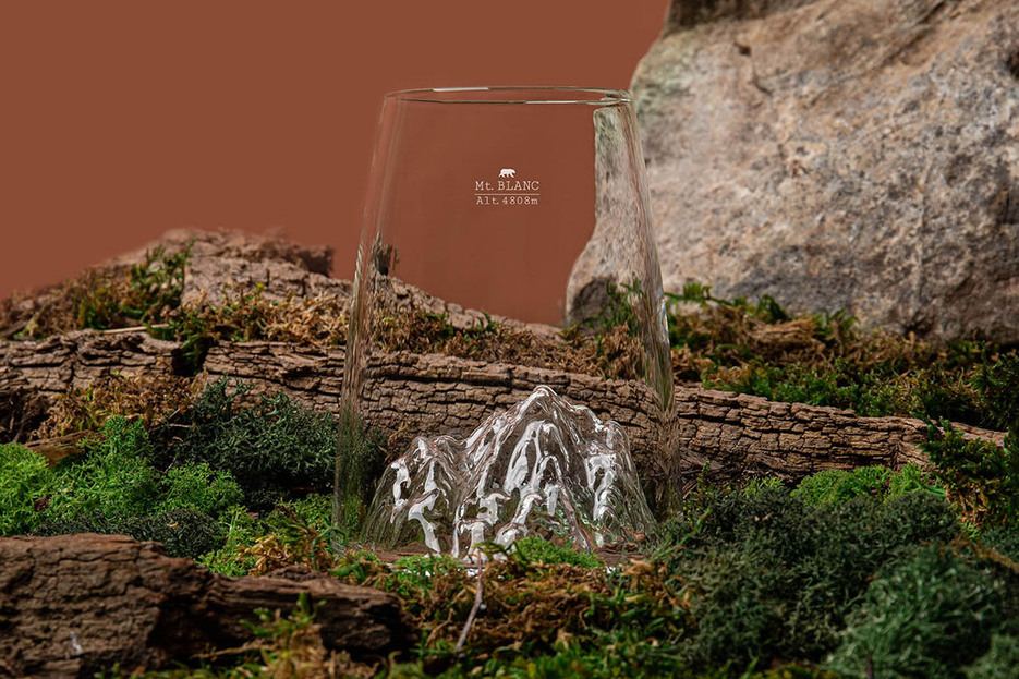 Verre design Mont Blanc