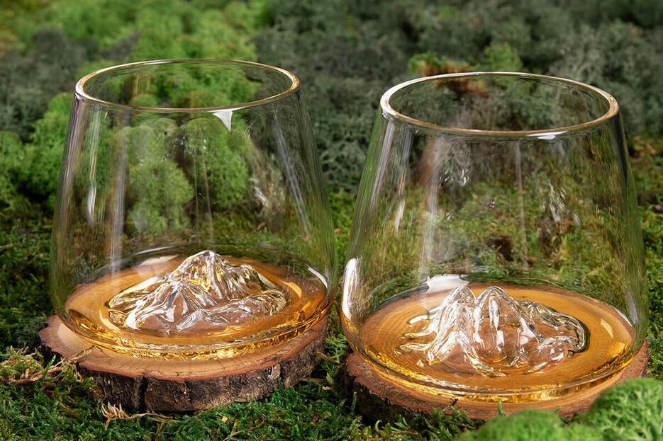 Set de 2 verres Everest & Mont Blanc 