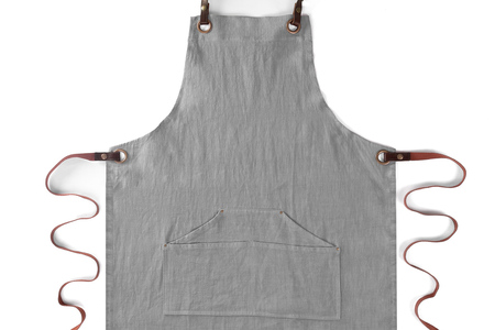 Tablier n137 en lin gris