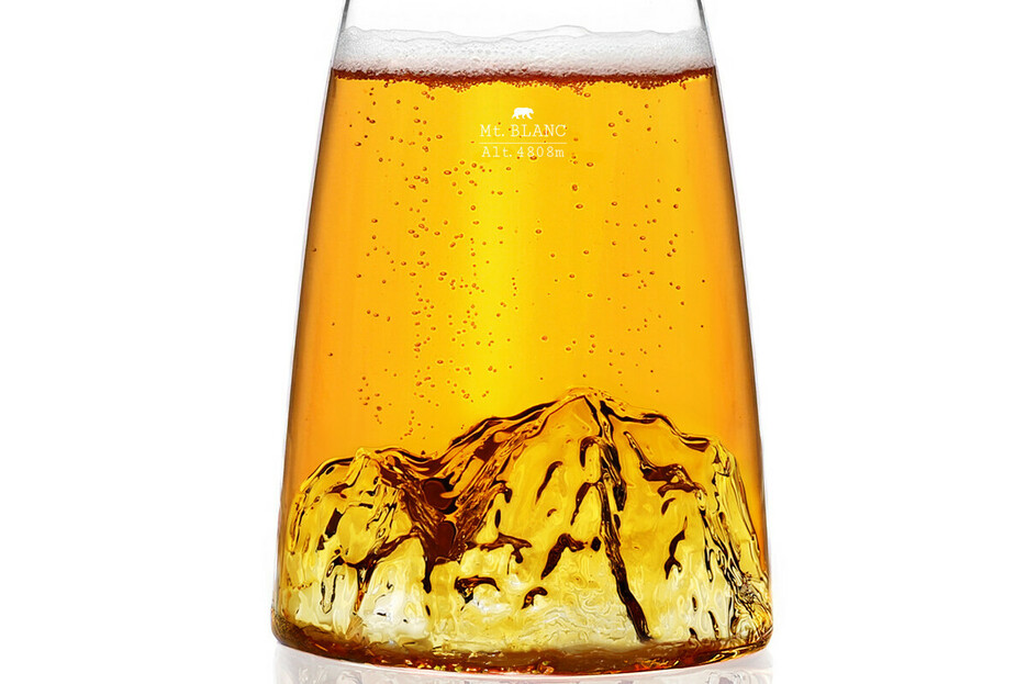 Verre design Mont Blanc