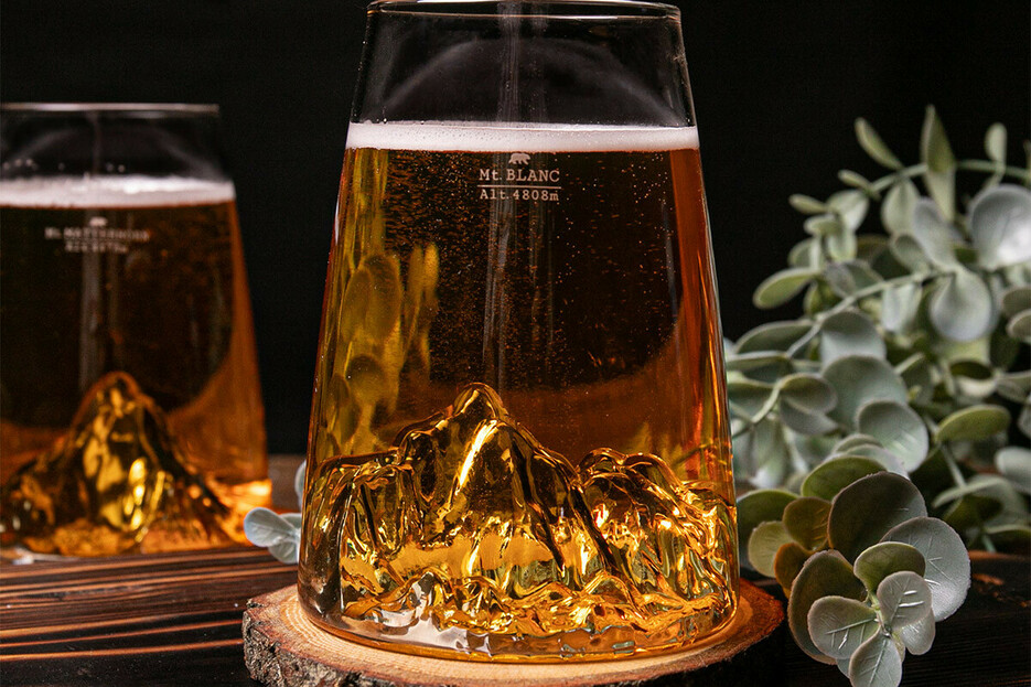 Verre design Mont Blanc