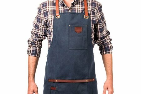 Tablier n 547 cuir bleu marine