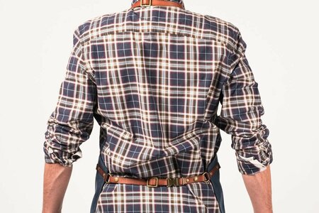 Tablier n 547 cuir bleu marine