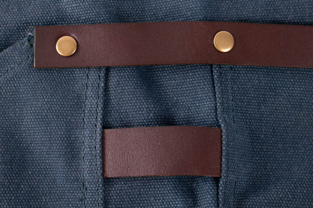 Tablier n 547 cuir bleu marine