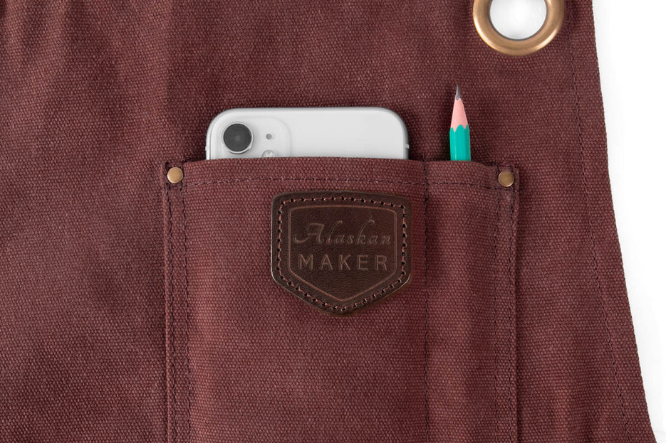 Tablier n 547 cuir bordeaux