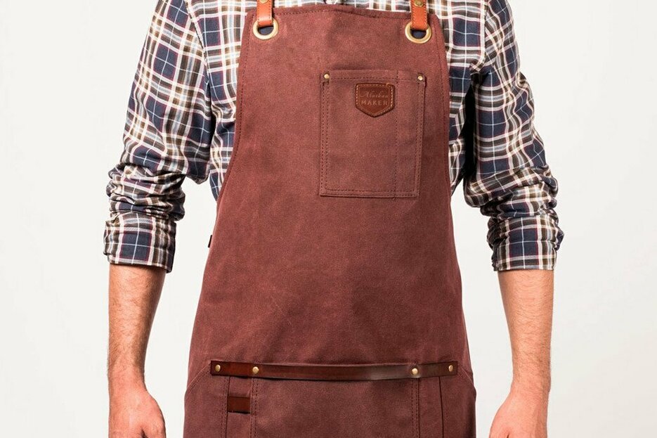 Tablier n 547 cuir bordeaux