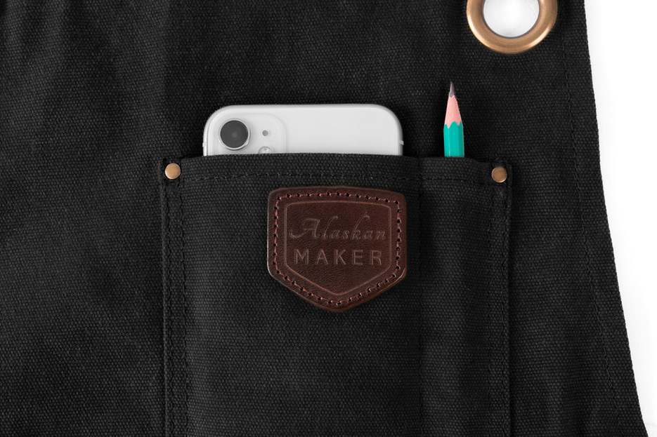 Tablier n 547 cuir noir