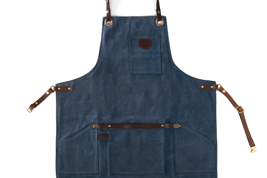 Tablier n 547 cuir bleu marine