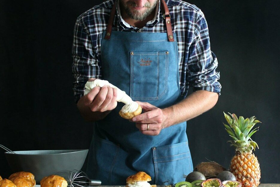 Tablier N325 Denim fonc