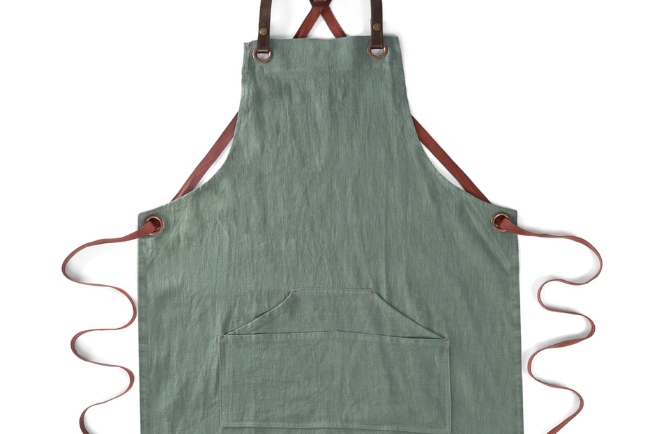 Alaskan Maker Tablier n137 en lin vert