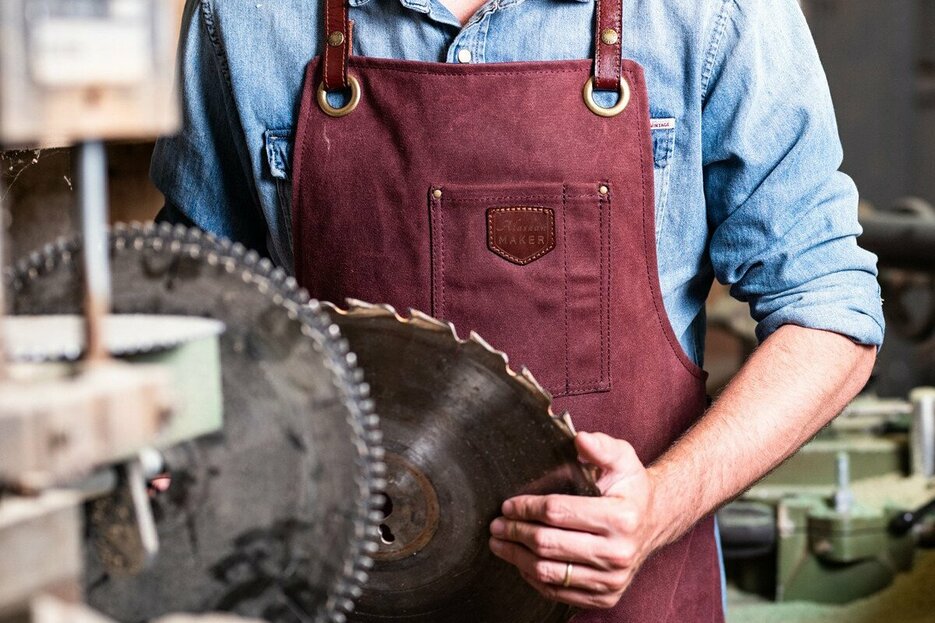 Alaskan Maker Tablier Tablier n 547 cuir bordeaux 