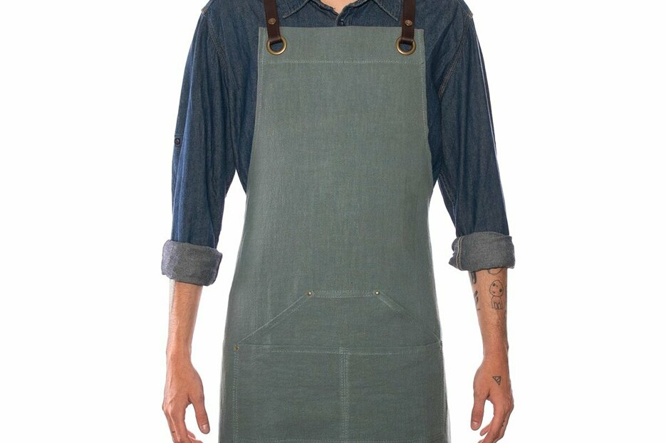 Alaskan Maker Tablier n137 en lin vert