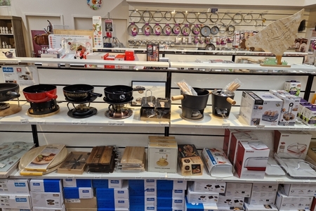 Repas convivial : fondue, rchaud Stockli, La forge de Megve, LaGrange