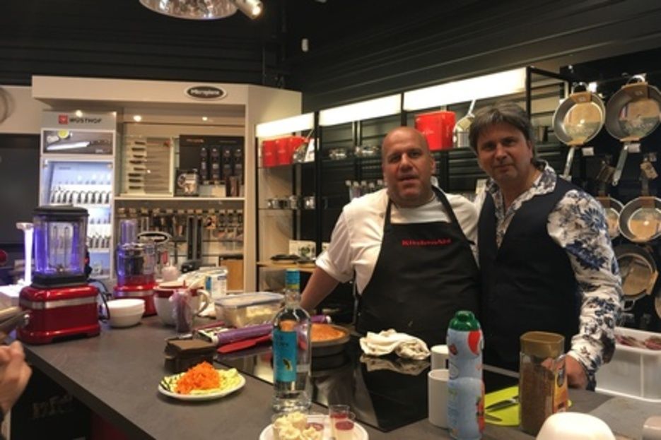 18/05/2019 Lionel reoit Lauent Martinez pour une journe KitchenAid